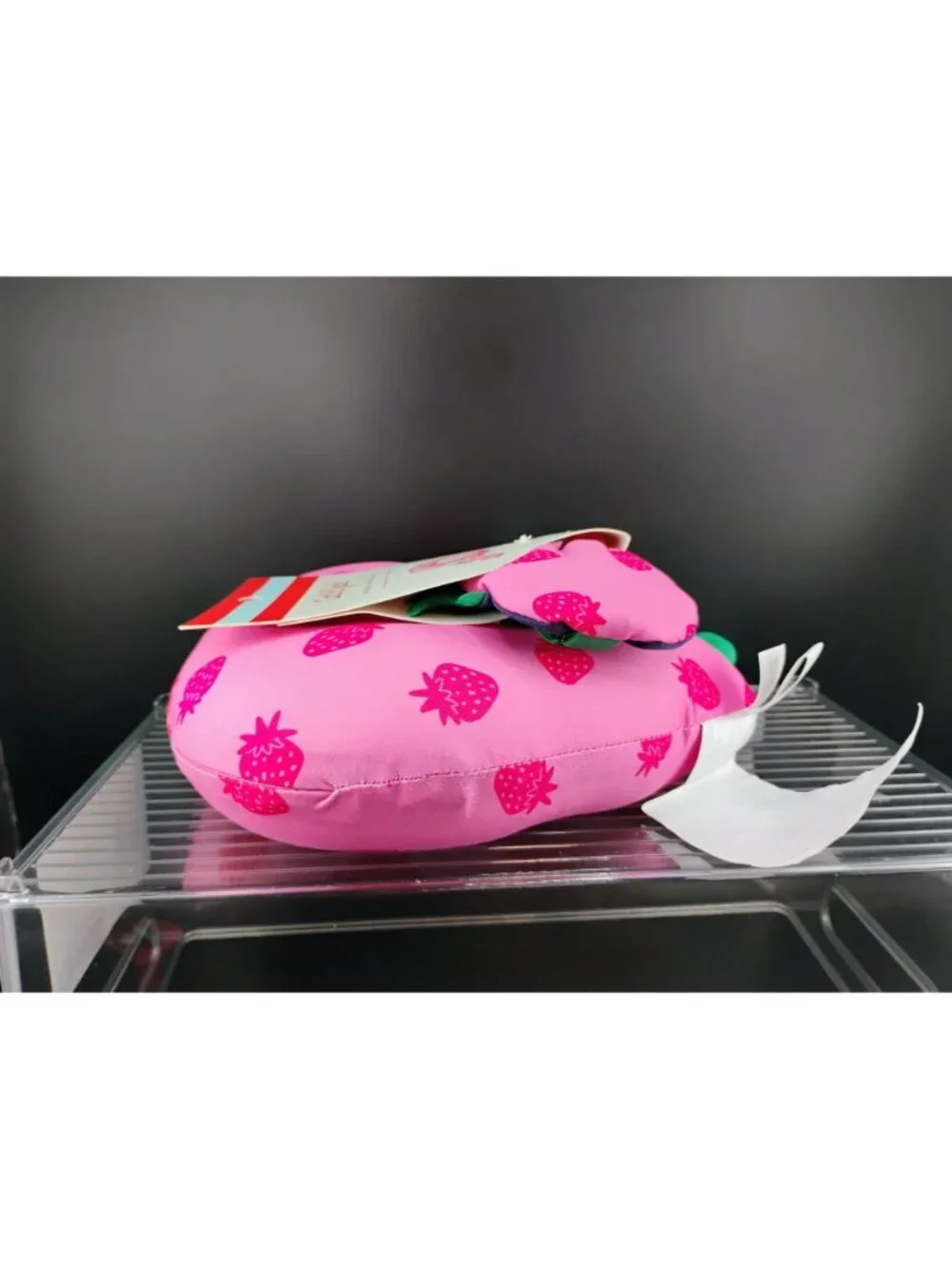 Cat & Jack Strawberry Print Neck Pillow & Eye Mask Set